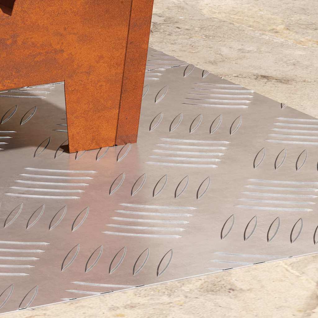 Trap Tread Rechthoekig 2 pcs Zilver 60 x 40 cm Aluminium is nu te koop bij PeponiXL, paradijselijk wonen!
