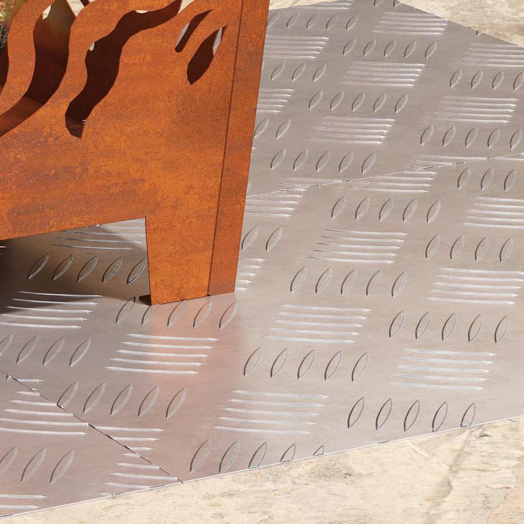 Trap Tread Rechthoekig 4 pcs Zilver 60 x 40 cm Aluminium is nu te koop bij PeponiXL, paradijselijk wonen!