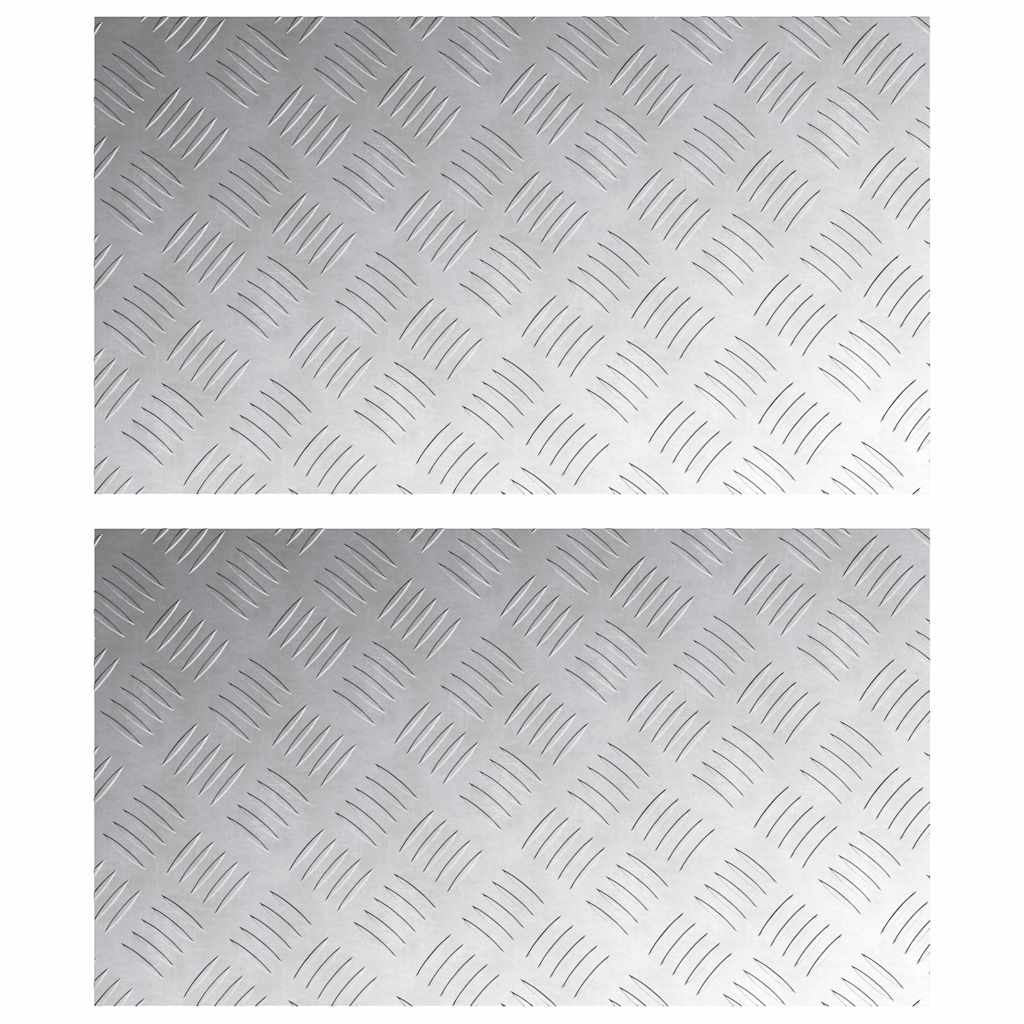 Trap Tread Rechthoekig 2 pcs Zilver 70 x 40 cm Aluminium is nu te koop bij PeponiXL, paradijselijk wonen!