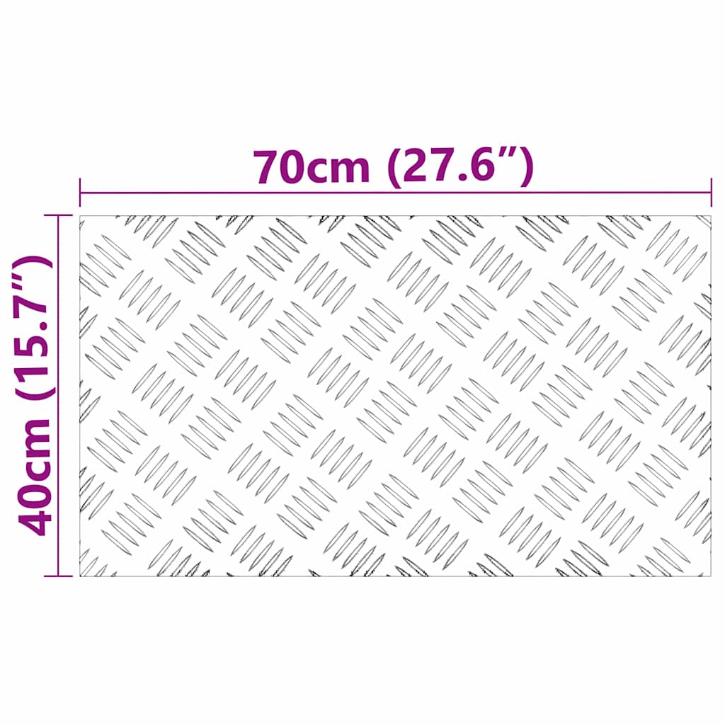 Trap Tread Rechthoekig 2 pcs Zilver 70 x 40 cm Aluminium is nu te koop bij PeponiXL, paradijselijk wonen!