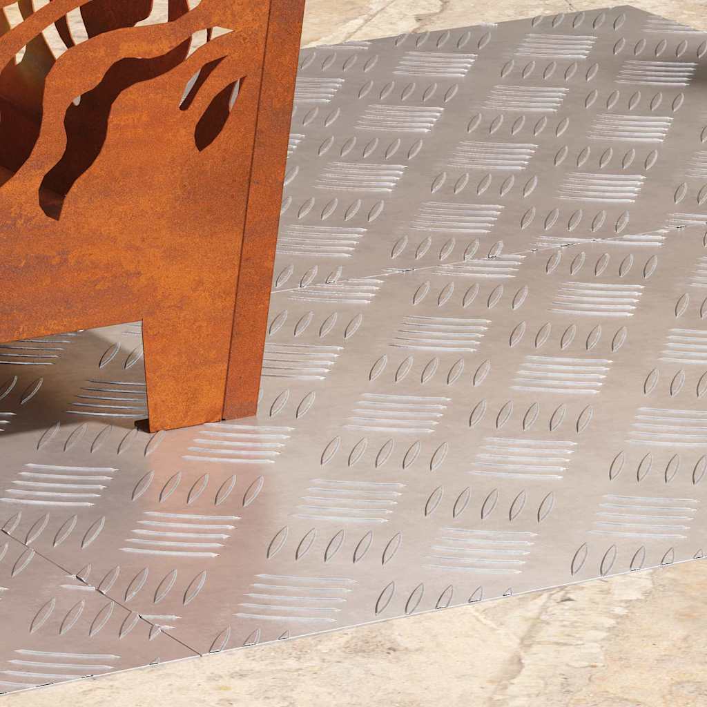 Trap Tread Rechthoekig 4 pcs Zilver 70 x 40 cm Aluminium is nu te koop bij PeponiXL, paradijselijk wonen!