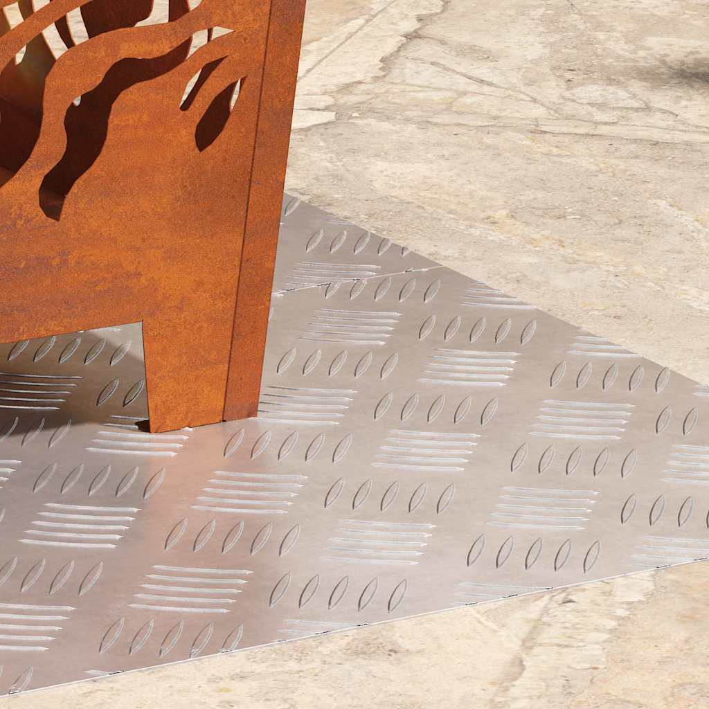 Trap Tread Rechthoekig 2 pcs Zilver 70 x 40 cm Aluminium is nu te koop bij PeponiXL, paradijselijk wonen!