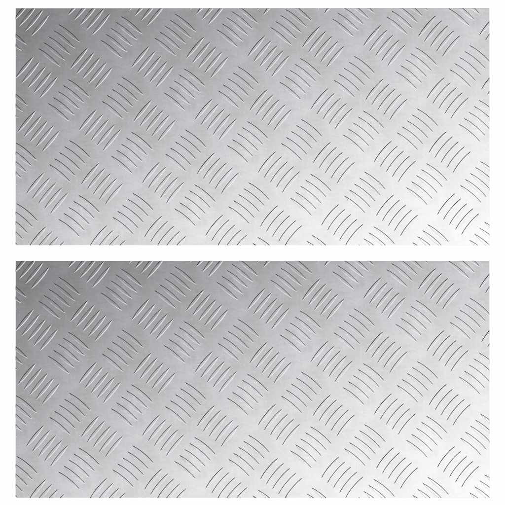 Trap Tread Rechthoekig 2 pcs Zilver 80 x 40 cm Aluminium is nu te koop bij PeponiXL, paradijselijk wonen!