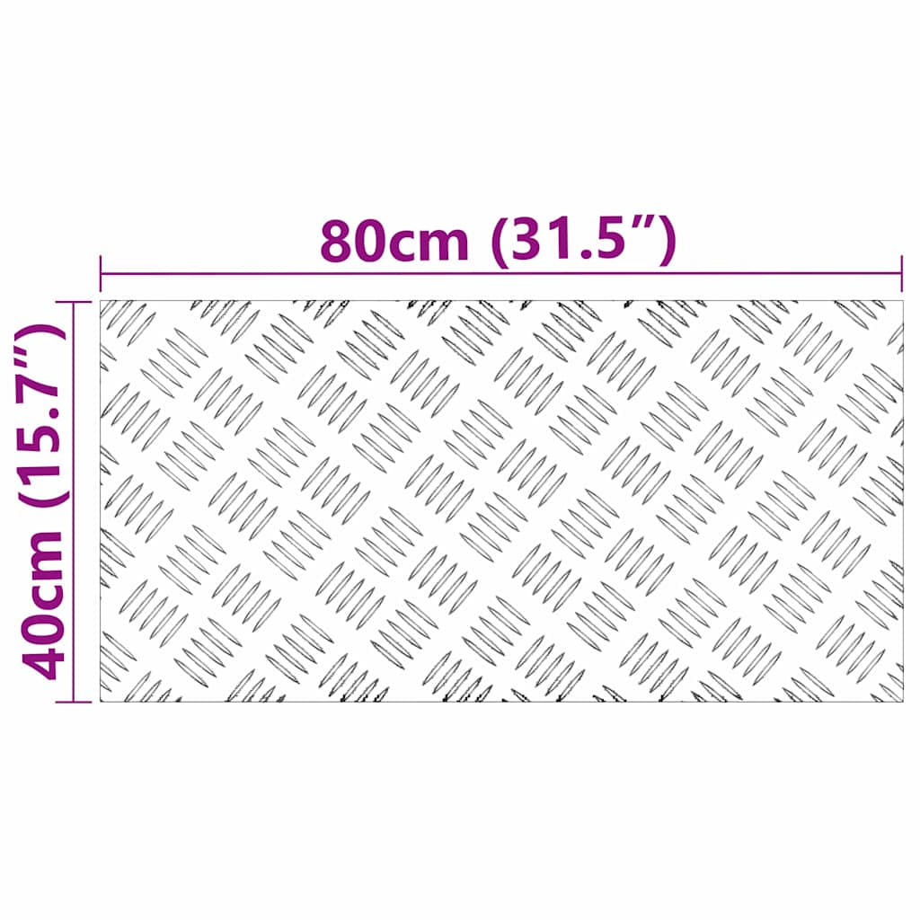 Trap Tread Rechthoekig 2 pcs Zilver 80 x 40 cm Aluminium is nu te koop bij PeponiXL, paradijselijk wonen!