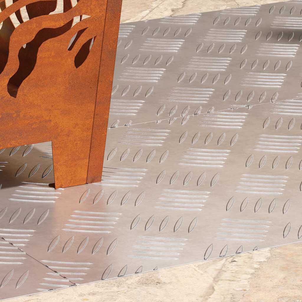 Trap Tread Rechthoekig 4 pcs Zilver 80 x 40 cm Aluminium is nu te koop bij PeponiXL, paradijselijk wonen!