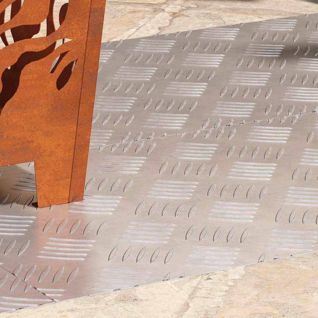 Trap Tread Rechthoekig 4 pcs Zilver 90 x 40 cm Aluminium is nu te koop bij PeponiXL, paradijselijk wonen!