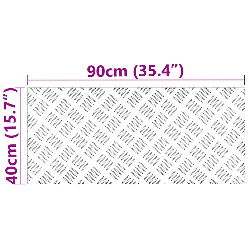 Trap Tread Rechthoekig 4 pcs Zilver 90 x 40 cm Aluminium is nu te koop bij PeponiXL, paradijselijk wonen!