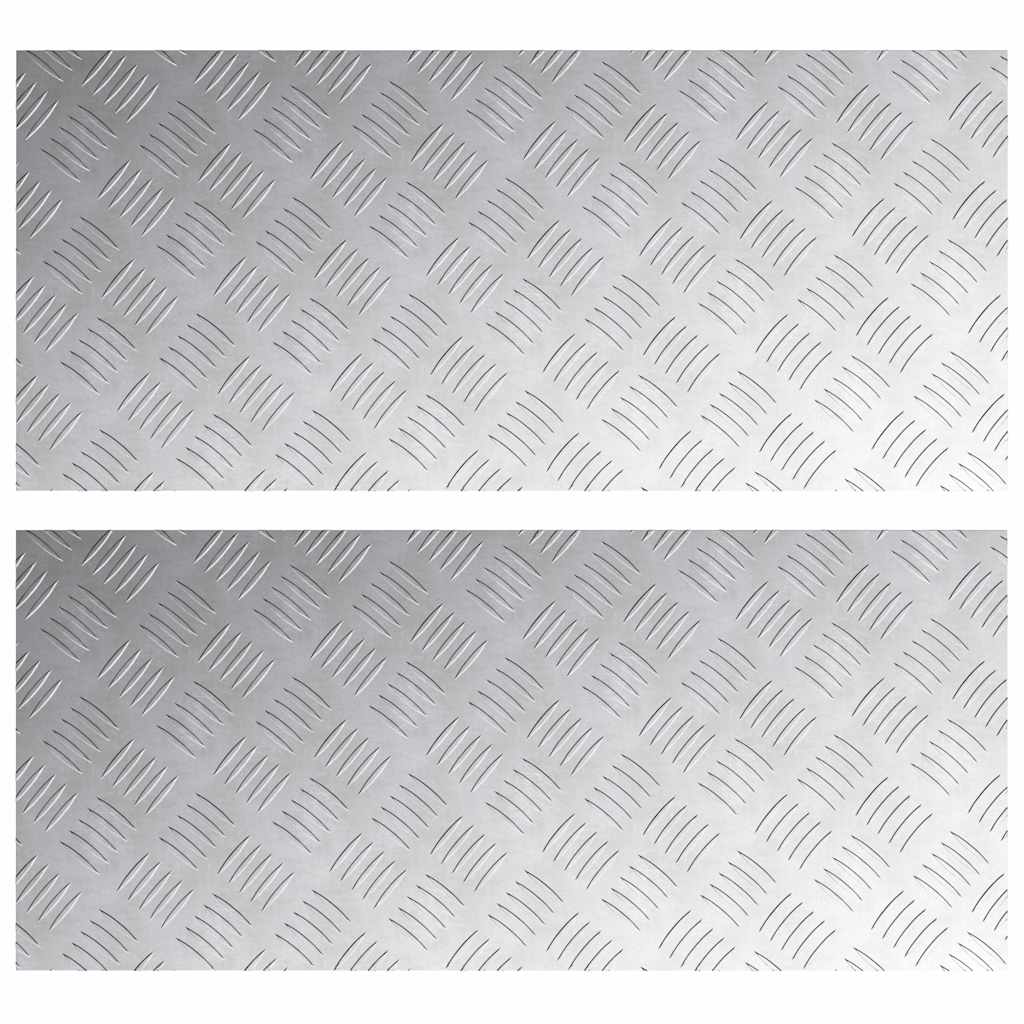 Trap Tread Rechthoekig 2 pcs Zilver 90 x 40 cm Aluminium is nu te koop bij PeponiXL, paradijselijk wonen!