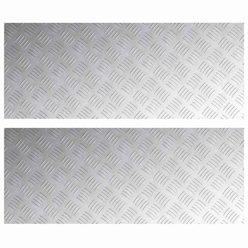 Trap Tread Rechthoekig 2 pcs Zilver 100 x 40 cm Aluminium is nu te koop bij PeponiXL, paradijselijk wonen!