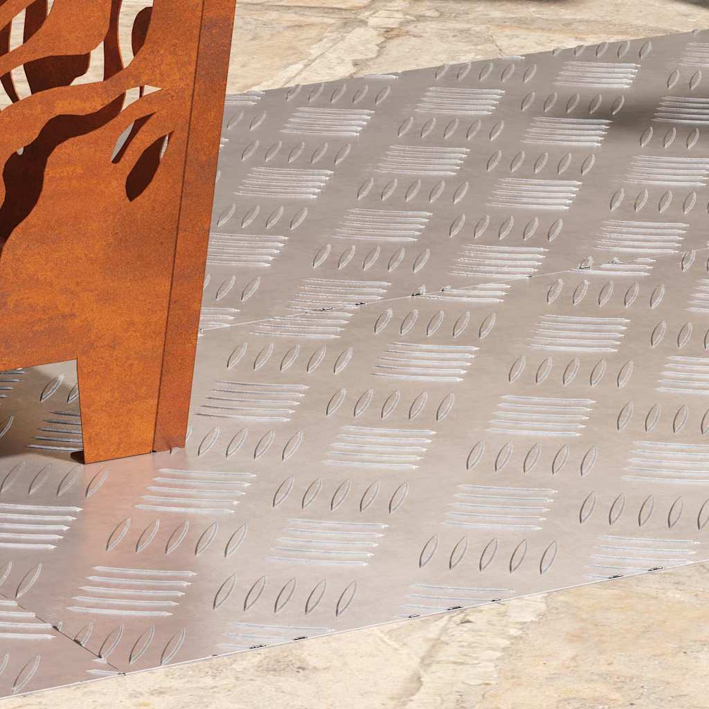 Trap Tread Rechthoekig 4 pcs Zilver 100 x 40 cm Aluminium is nu te koop bij PeponiXL, paradijselijk wonen!