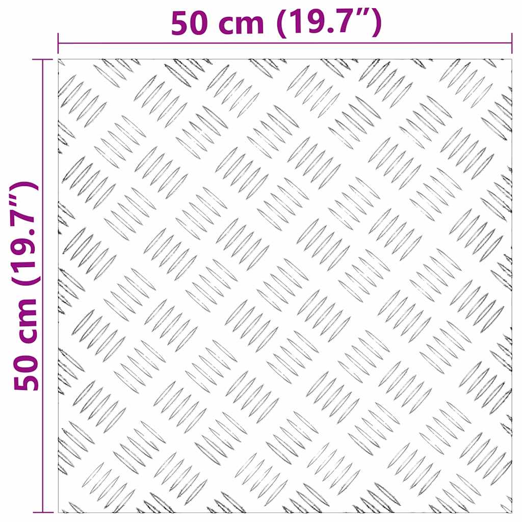Trap Tread Vierkant 2 pcs Zilver 50 x 50 cm Aluminium is nu te koop bij PeponiXL, paradijselijk wonen!