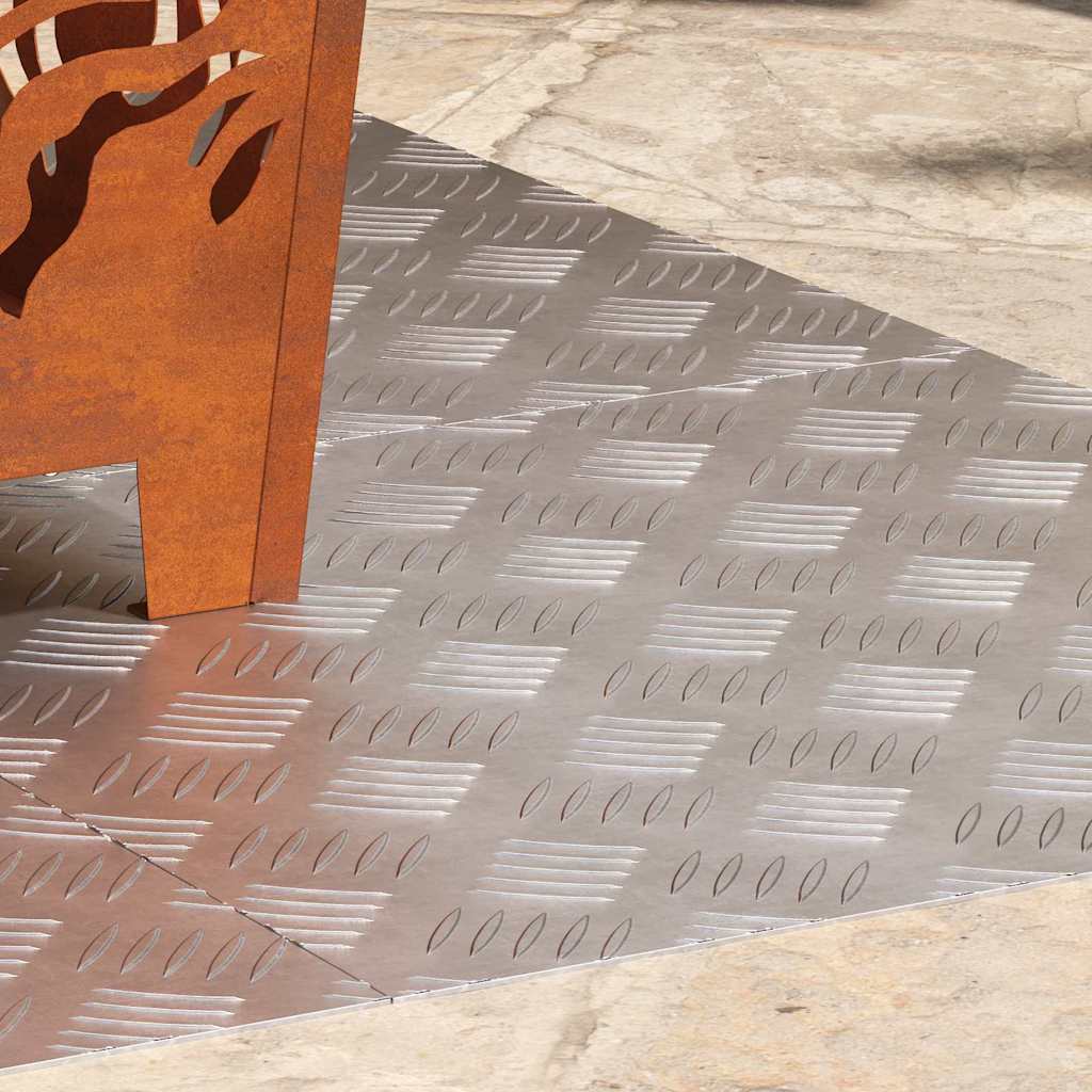 Trap Tread Vierkant 4 pcs Zilver 50 x 50 cm Aluminium is nu te koop bij PeponiXL, paradijselijk wonen!