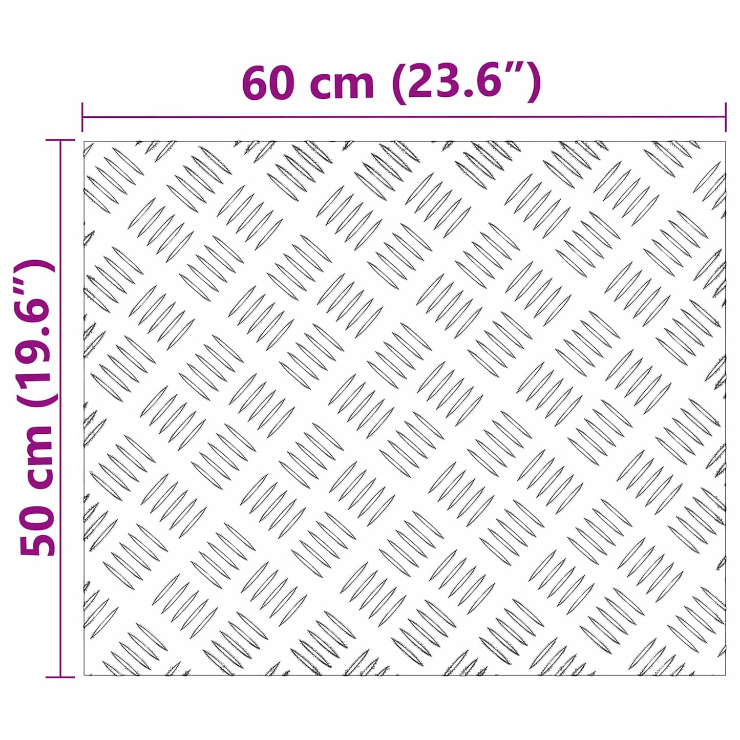 Trap Tread Rechthoekig 2 pcs Zilver 60 x 50 cm Aluminium is nu te koop bij PeponiXL, paradijselijk wonen!