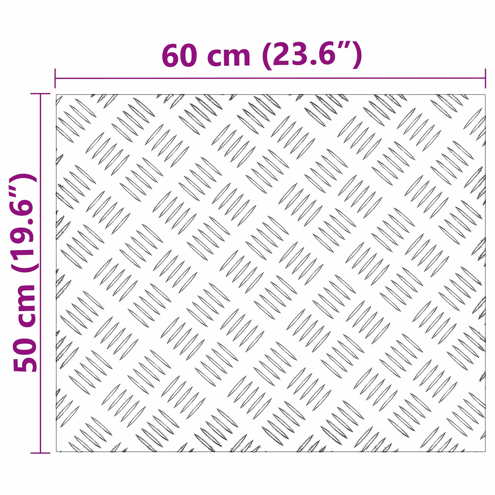 Trap Tread Rechthoekig 2 pcs Zilver 60 x 50 cm Aluminium is nu te koop bij PeponiXL, paradijselijk wonen!
