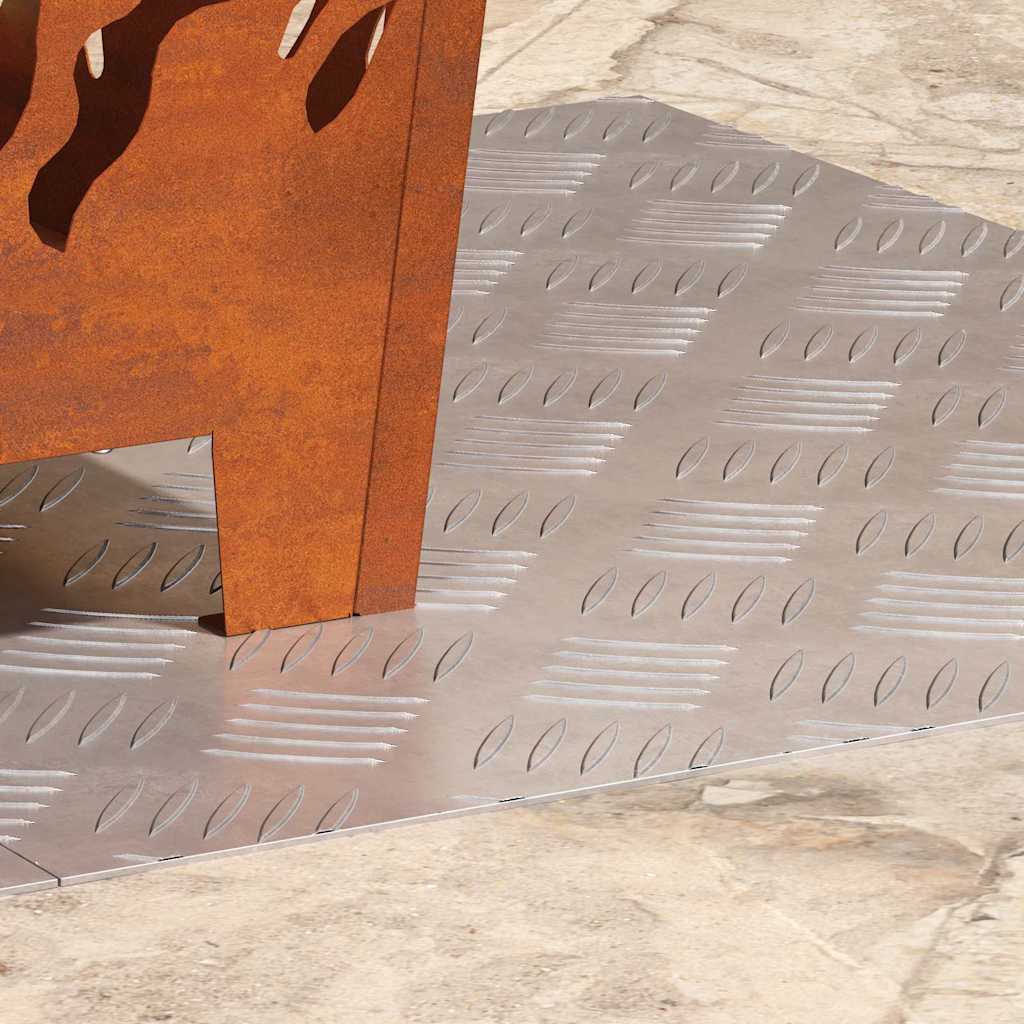 Trap Tread Rechthoekig 2 pcs Zilver 60 x 50 cm Aluminium is nu te koop bij PeponiXL, paradijselijk wonen!