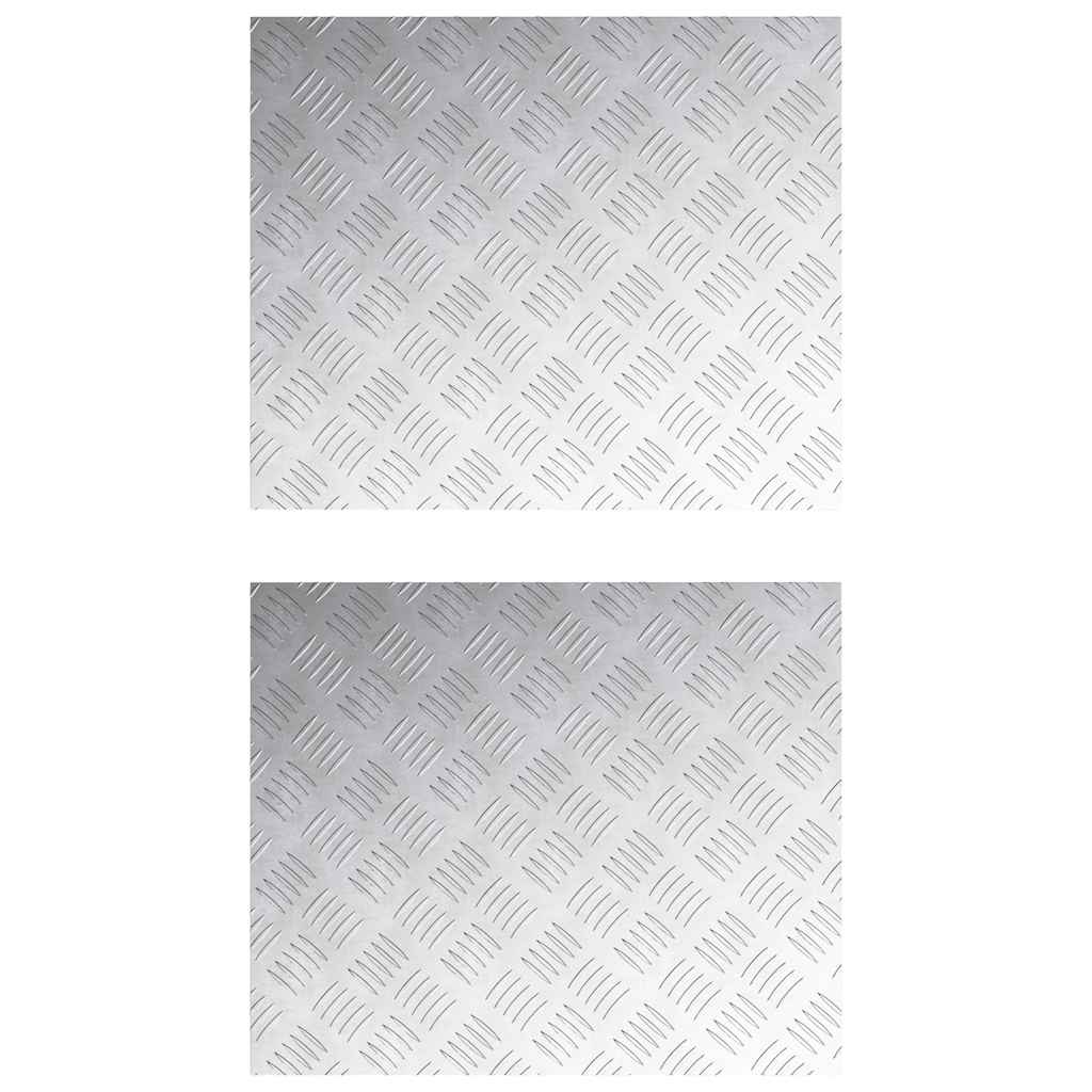 Trap Tread Rechthoekig 2 pcs Zilver 60 x 50 cm Aluminium is nu te koop bij PeponiXL, paradijselijk wonen!