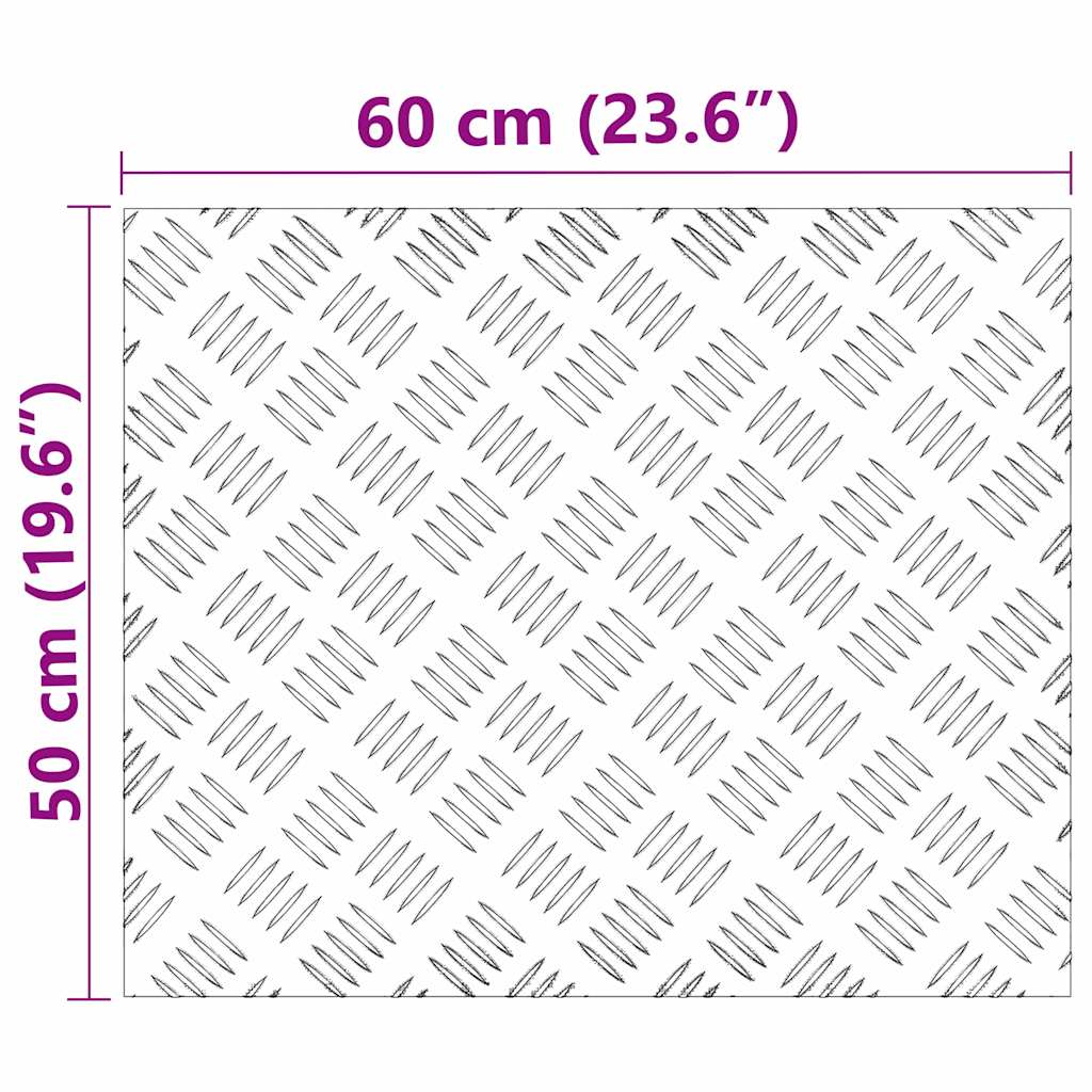 Trap Tread Rechthoekig 2 pcs Zilver 60 x 50 cm Aluminium is nu te koop bij PeponiXL, paradijselijk wonen!