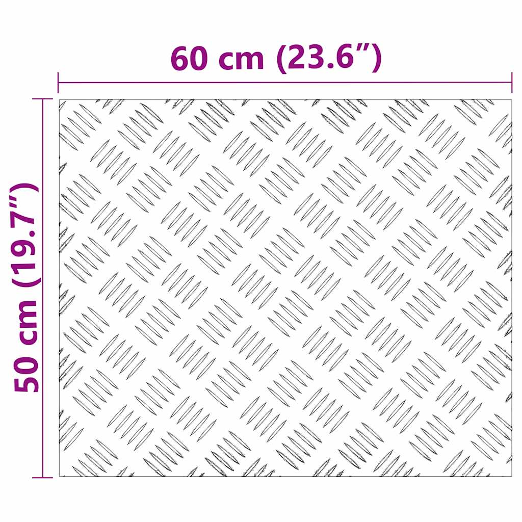 Trap Tread Rechthoekig 4 pcs Zilver 60 x 50 cm Aluminium is nu te koop bij PeponiXL, paradijselijk wonen!