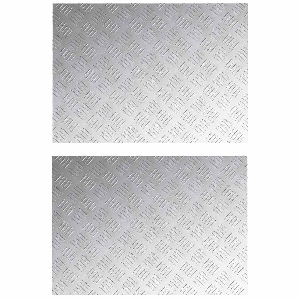 Trap Tread Rechthoekig 2 pcs Zilver 70 x 50 cm Aluminium is nu te koop bij PeponiXL, paradijselijk wonen!