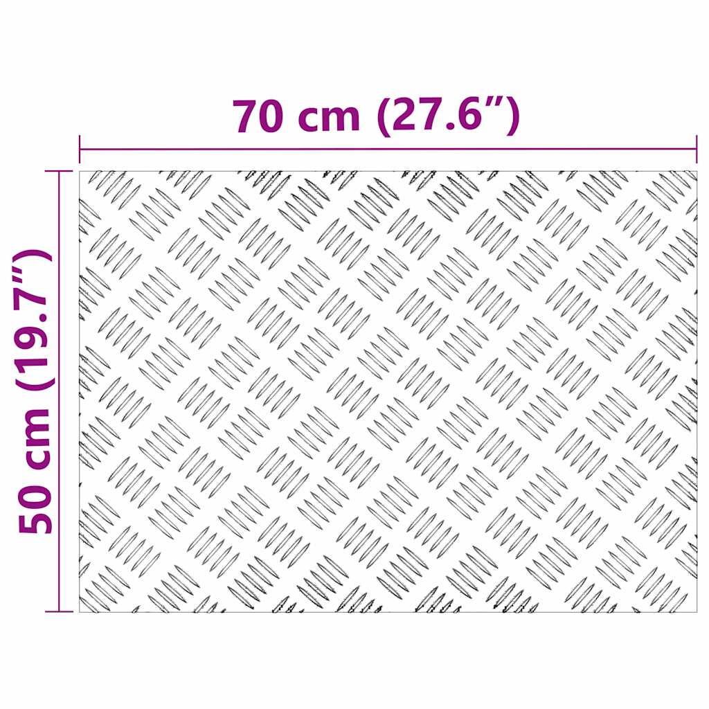 Trap Tread Rechthoekig 4 pcs Zilver 70 x 50 cm Aluminium is nu te koop bij PeponiXL, paradijselijk wonen!
