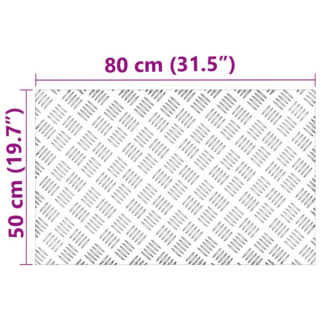 Trap Tread Rechthoekig 4 pcs Zilver 80 x 50 cm Aluminium is nu te koop bij PeponiXL, paradijselijk wonen!