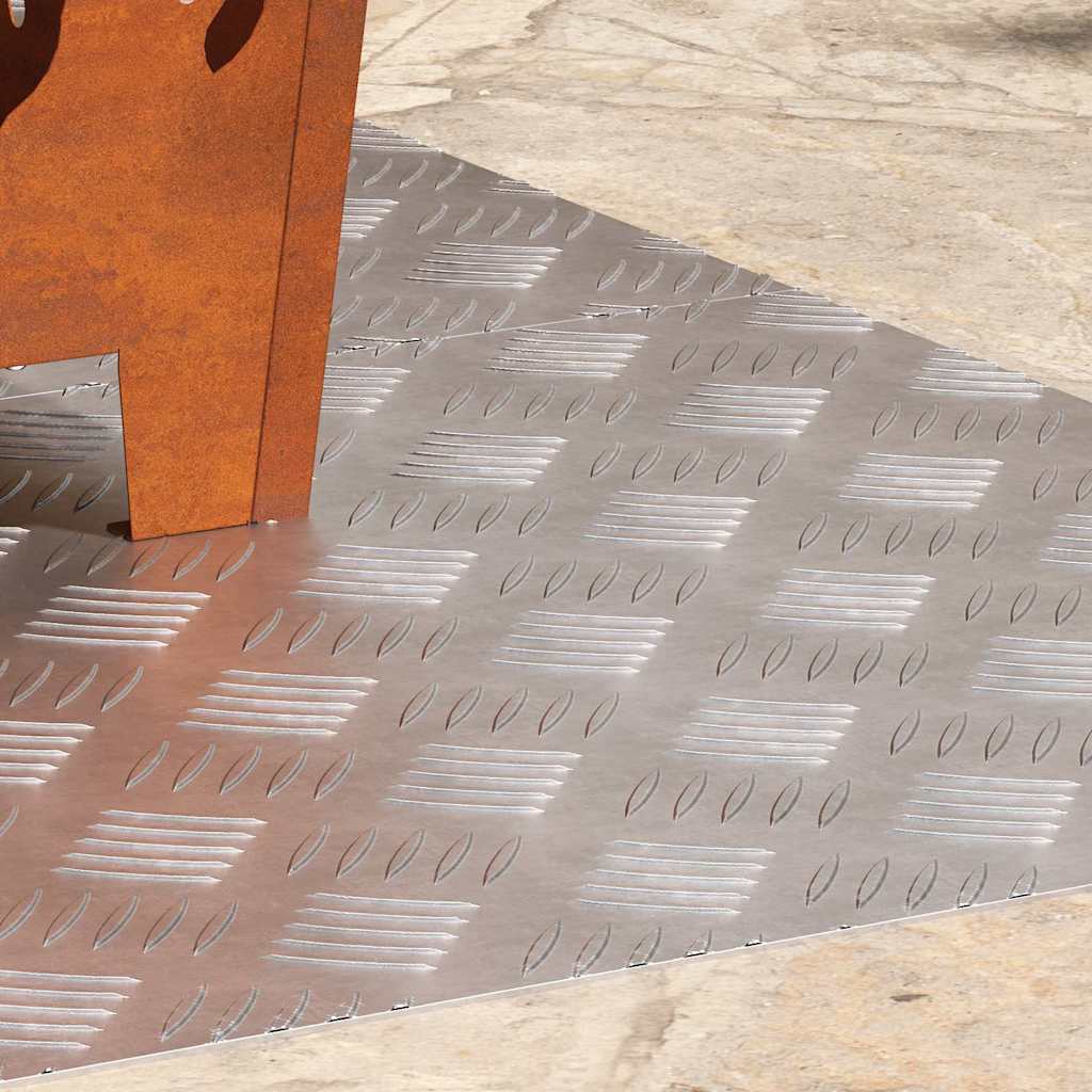 Trap Tread Rechthoekig 2 pcs Zilver 80 x 50 cm Aluminium is nu te koop bij PeponiXL, paradijselijk wonen!