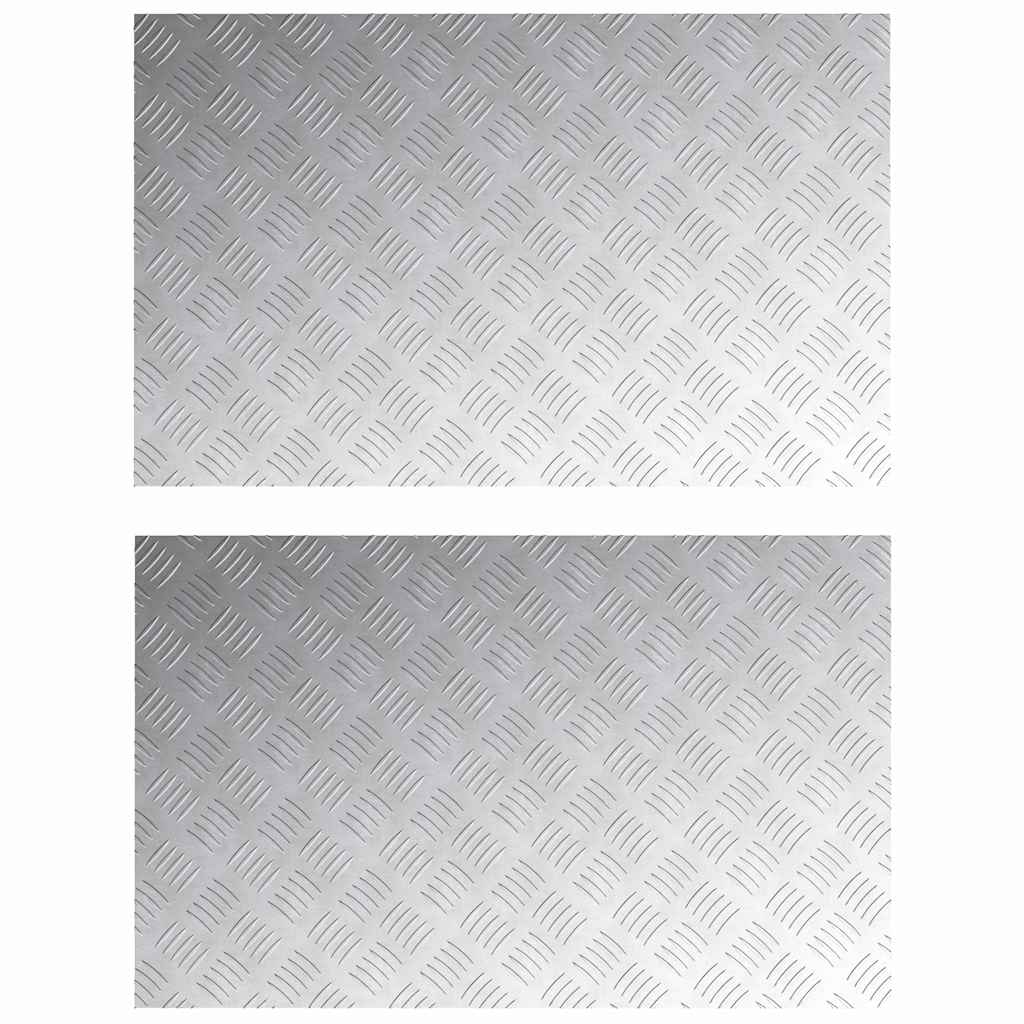 Trap Tread Rechthoekig 2 pcs Zilver 80 x 50 cm Aluminium is nu te koop bij PeponiXL, paradijselijk wonen!