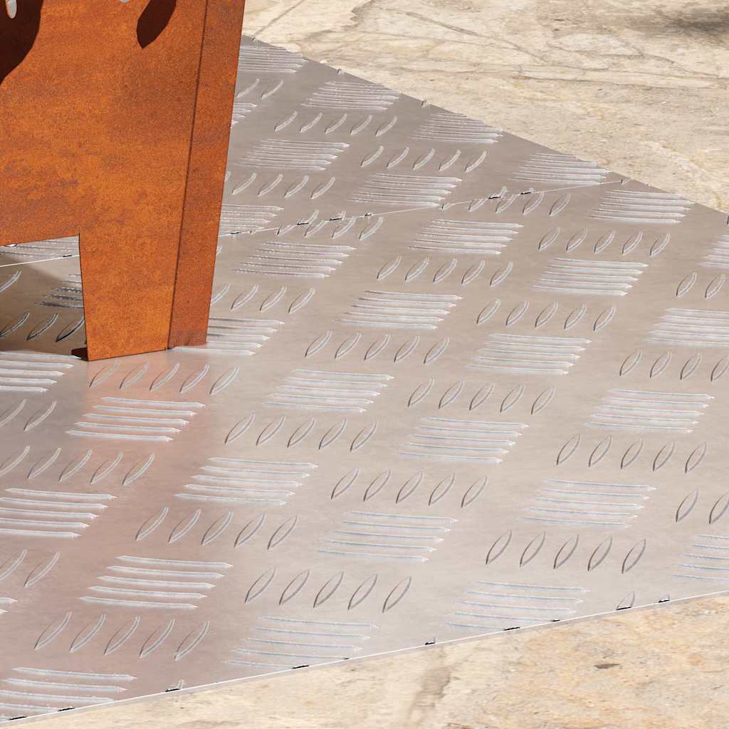 Trap Tread Rechthoekig 2 pcs Zilver 90 x 50 cm Aluminium is nu te koop bij PeponiXL, paradijselijk wonen!