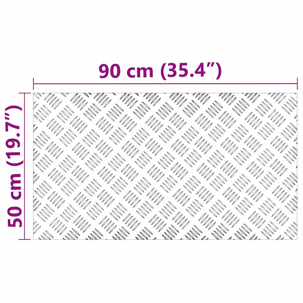 Trap Tread Rechthoekig 2 pcs Zilver 90 x 50 cm Aluminium is nu te koop bij PeponiXL, paradijselijk wonen!