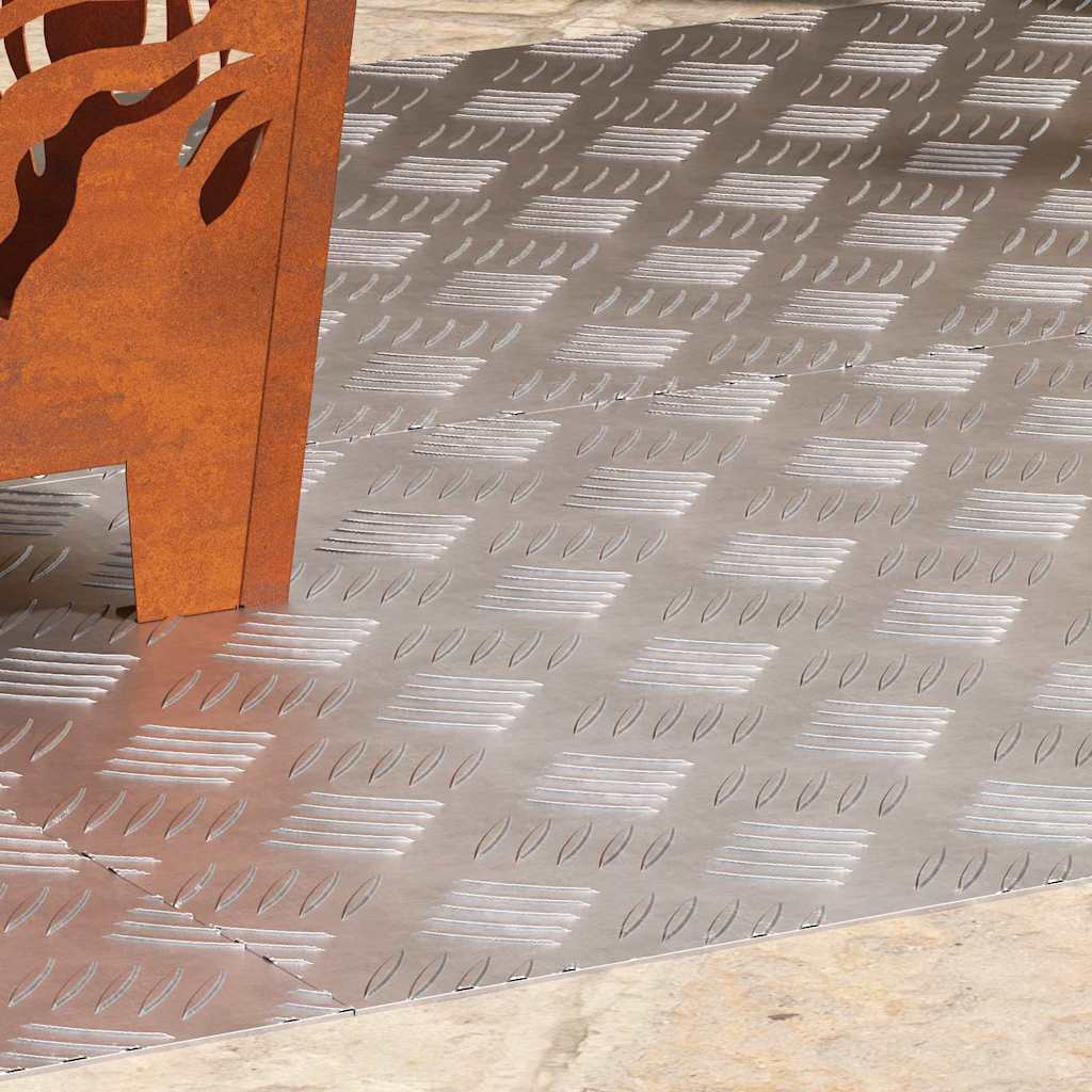 Trap Tread Rechthoekig 4 pcs Zilver 100 x 50 cm Aluminium is nu te koop bij PeponiXL, paradijselijk wonen!