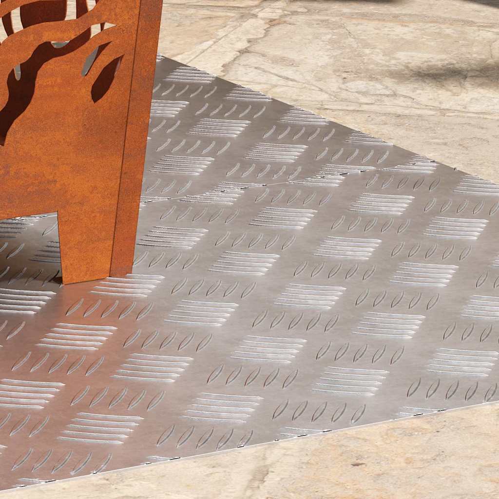 Trap Tread Rechthoekig 2 pcs Zilver 100 x 50 cm Aluminium is nu te koop bij PeponiXL, paradijselijk wonen!