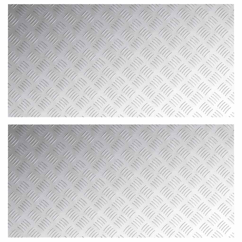 Trap Tread Rechthoekig 2 pcs Zilver 100 x 50 cm Aluminium is nu te koop bij PeponiXL, paradijselijk wonen!