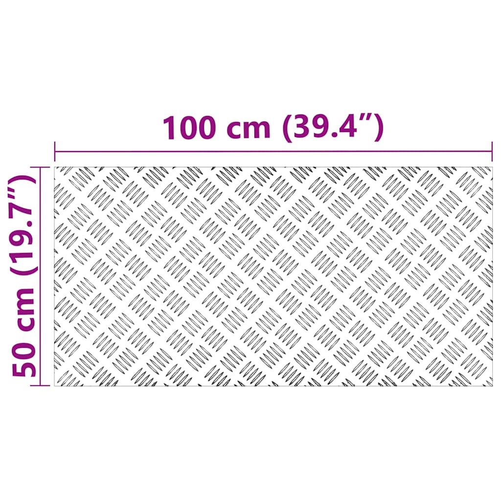 Trap Tread Rechthoekig 2 pcs Zilver 100 x 50 cm Aluminium is nu te koop bij PeponiXL, paradijselijk wonen!