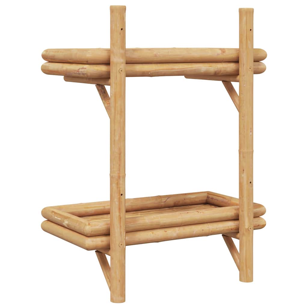 Wandplank met plank Wandgemonteerd Bruin 39 x 26 x 60 cm Bamboe is nu te koop bij PeponiXL, paradijselijk wonen!