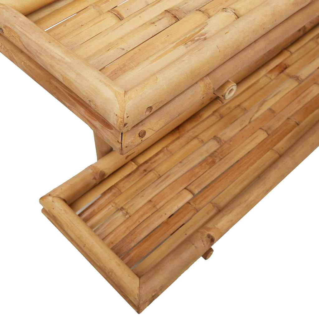 Wandplank met plank met opslag Bruin 100 x 26 x 60 cm Bamboe is nu te koop bij PeponiXL, paradijselijk wonen!