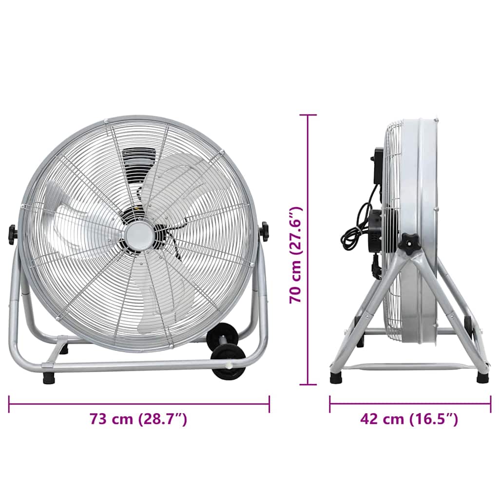 Trommelventilator met wiel Zilver 73 x 42 x 70 cm Aluminium is nu te koop bij PeponiXL, paradijselijk wonen!