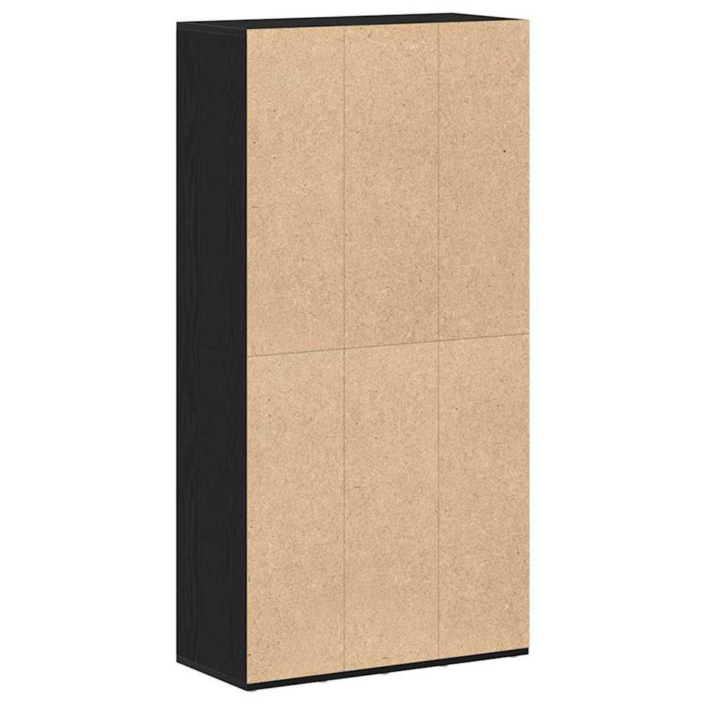 Boekenkast Zwart Eiken 66x30x130 cm Engineered Wood is nu te koop bij PeponiXL, paradijselijk wonen!
