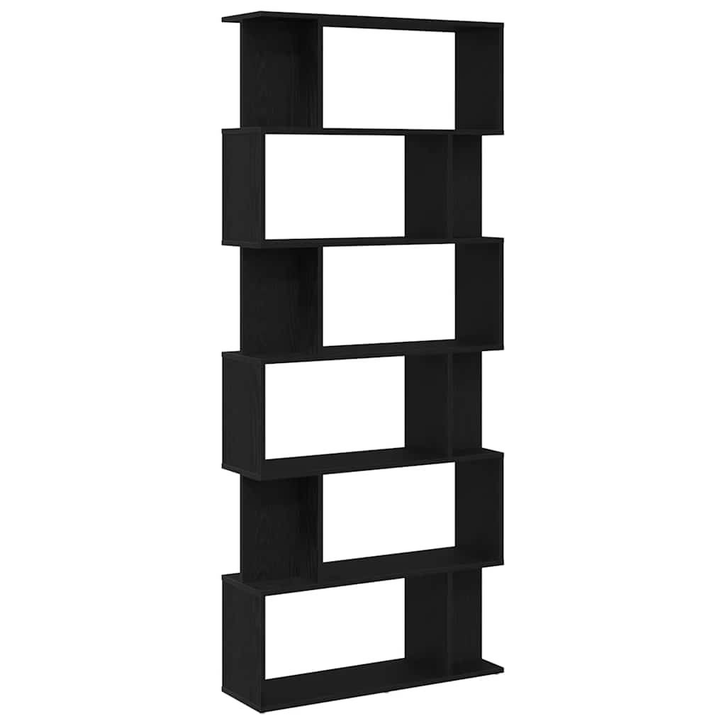Boekenkast Zwart Eiken 80x24x190,5 cm Engineered Wood is nu te koop bij PeponiXL, paradijselijk wonen!