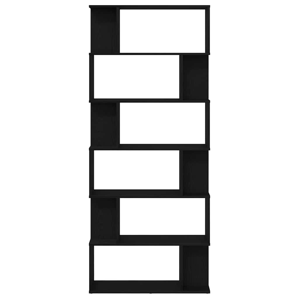 Boekenkast Zwart Eiken 80x24x190,5 cm Engineered Wood is nu te koop bij PeponiXL, paradijselijk wonen!