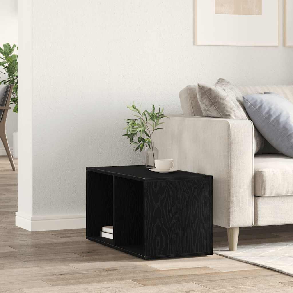 LP Opbergbox 71x34x36 cm spaanplaat zwart eikenkleurig is nu te koop bij PeponiXL, paradijselijk wonen!