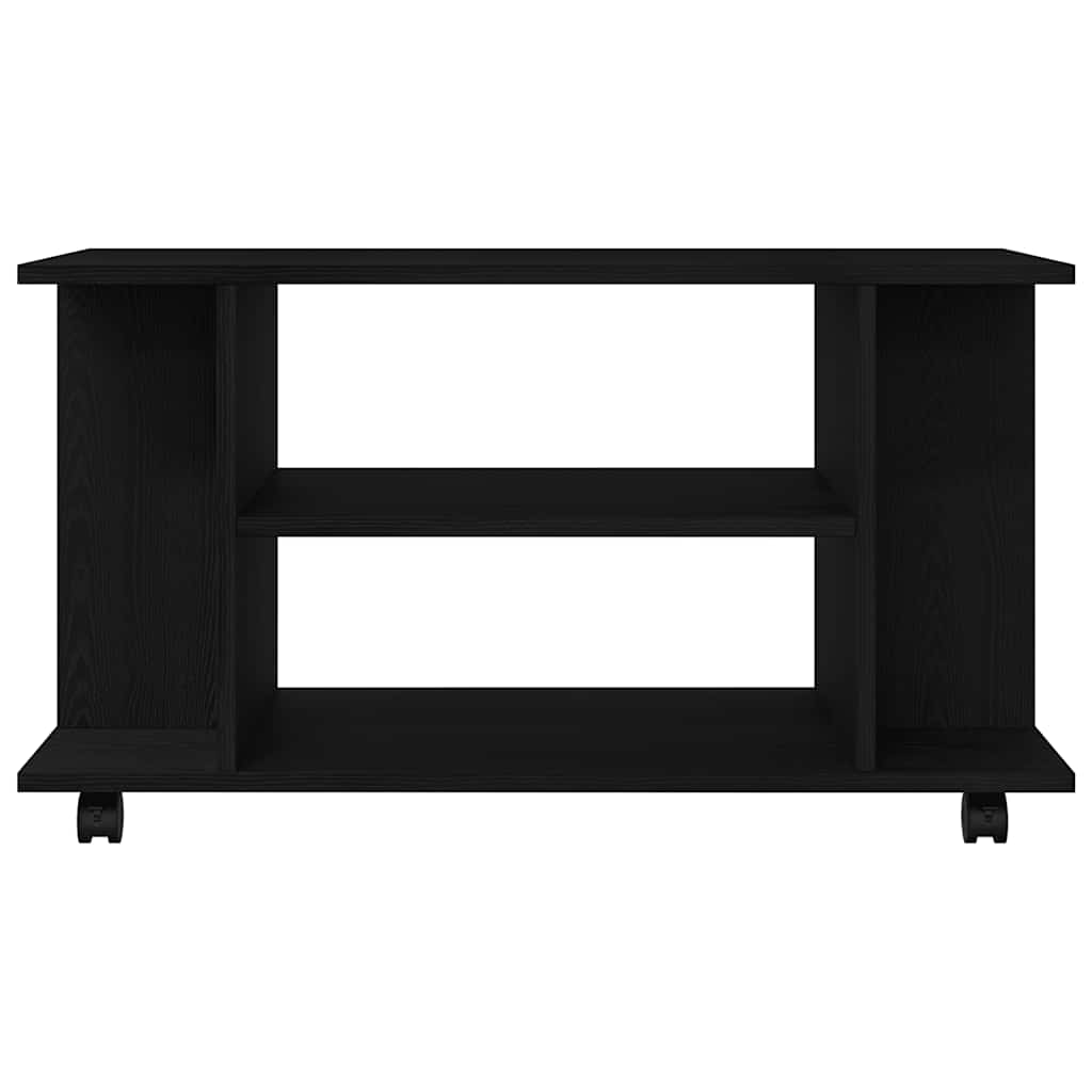 TV-meubel met wielen Zwarte eik 80x40x45 cm Engineered Wood is nu te koop bij PeponiXL, paradijselijk wonen!