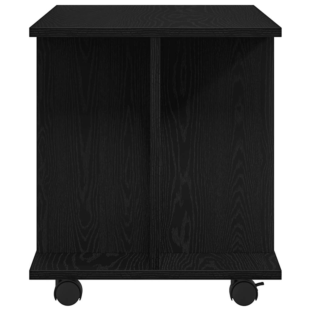 TV-meubel met wielen Zwarte eik 80x40x45 cm Engineered Wood is nu te koop bij PeponiXL, paradijselijk wonen!