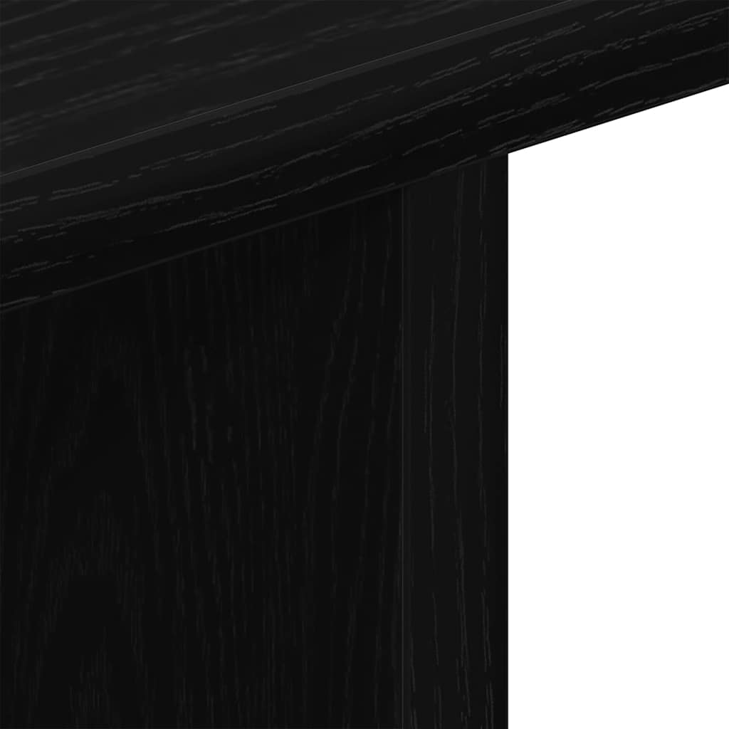 TV-meubel met wielen Zwarte eik 80x40x45 cm Engineered Wood is nu te koop bij PeponiXL, paradijselijk wonen!