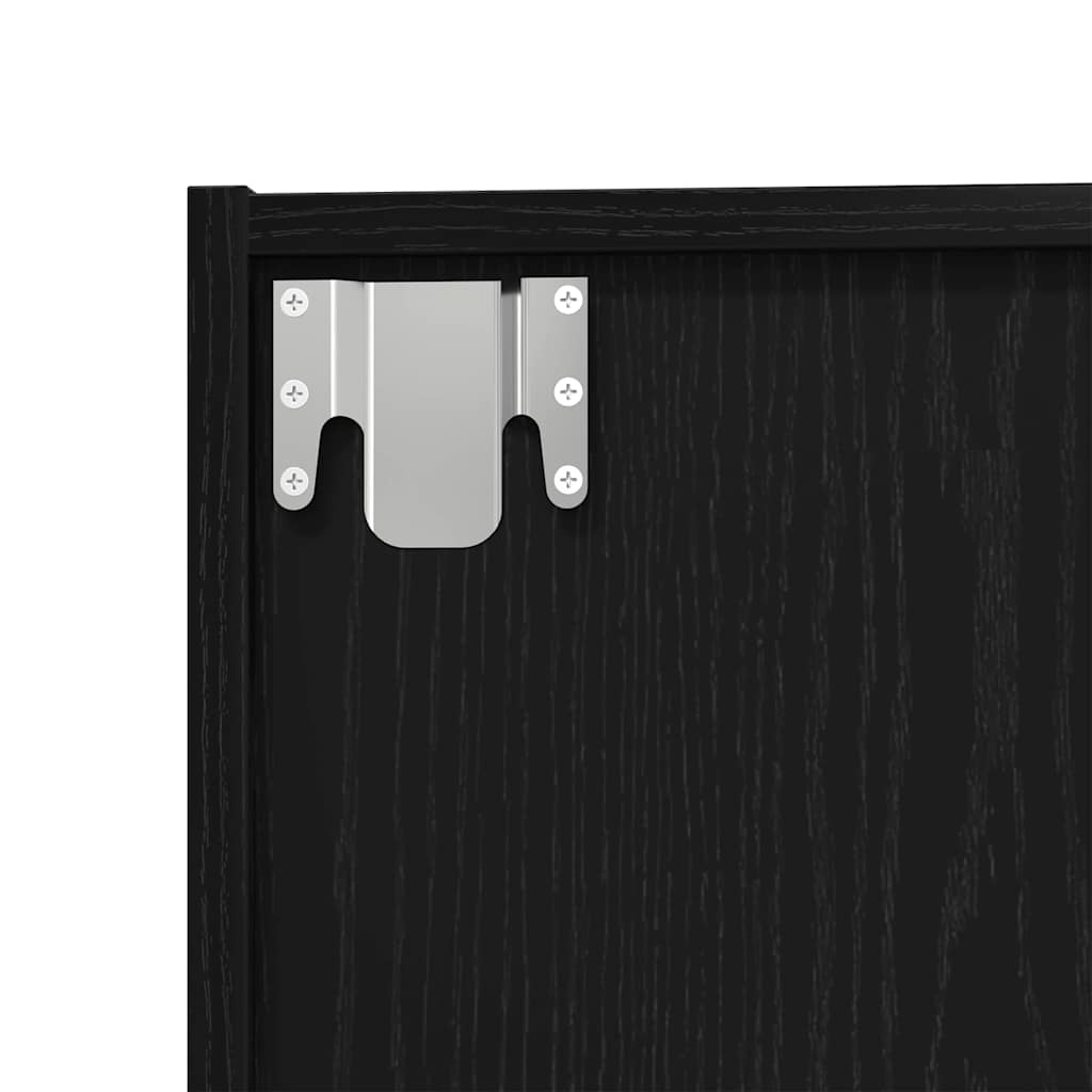 Boekenkast met plank Zwart Eiken 143 x 30 x 36 cm Bewerkt hout is nu te koop bij PeponiXL, paradijselijk wonen!