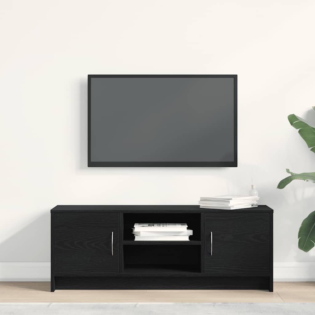 TV-meubel Zwart Eiken 102x30x37,5 cm Engineered Wood is nu te koop bij PeponiXL, paradijselijk wonen!