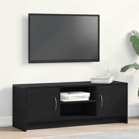 TV-meubel Zwart Eiken 102x30x37,5 cm Engineered Wood is nu te koop bij PeponiXL, paradijselijk wonen!