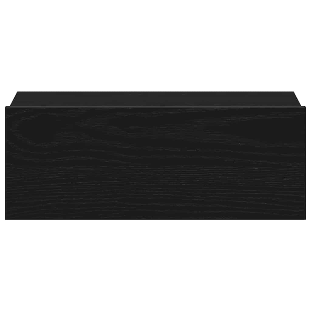 Nachtkastjes zwevend 2 st 40x32x15 cm bewerkt hout zwart eiken is nu te koop bij PeponiXL, paradijselijk wonen!