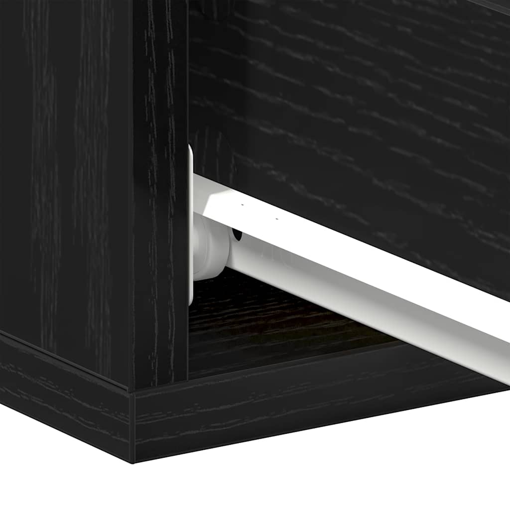 Nachtkastjes zwevend 2 st 40x32x15 cm bewerkt hout zwart eiken is nu te koop bij PeponiXL, paradijselijk wonen!