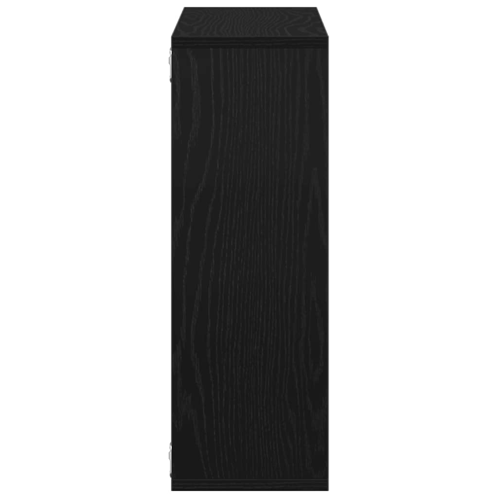Wandplank Zwart Eiken 104x20x58,5 cm Bewerkt Hout is nu te koop bij PeponiXL, paradijselijk wonen!