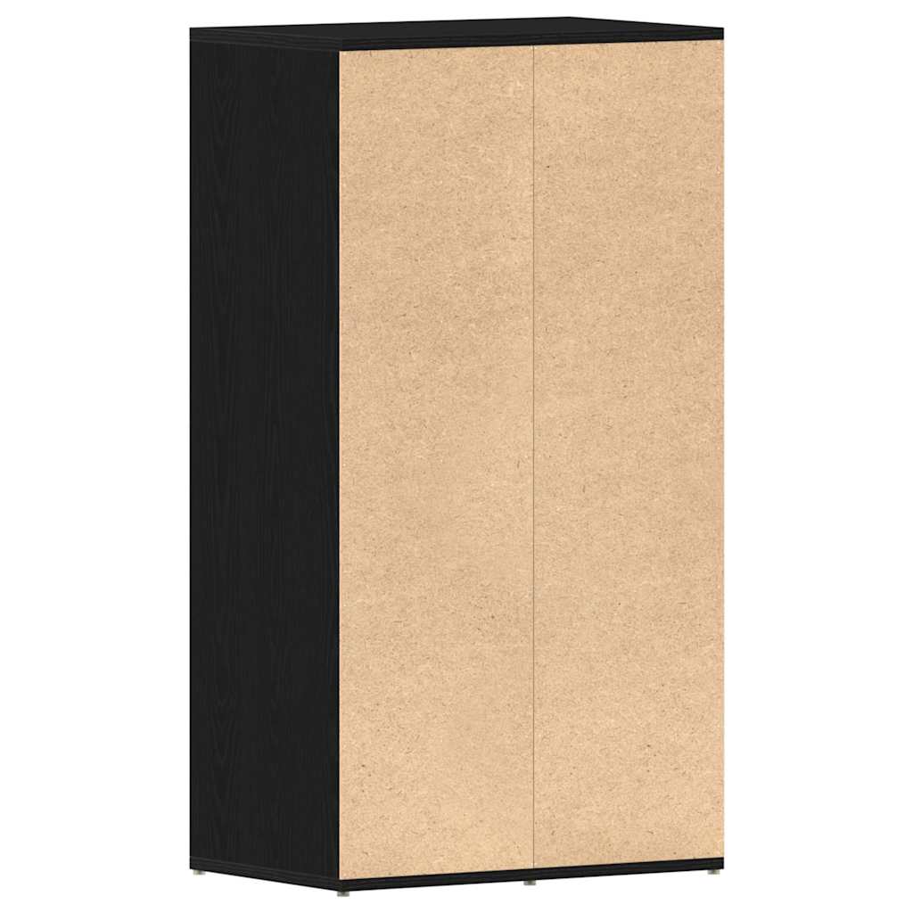 Schoenenrek 54x34x100,5 cm spaanplaat zwart eikenkleurig is nu te koop bij PeponiXL, paradijselijk wonen!